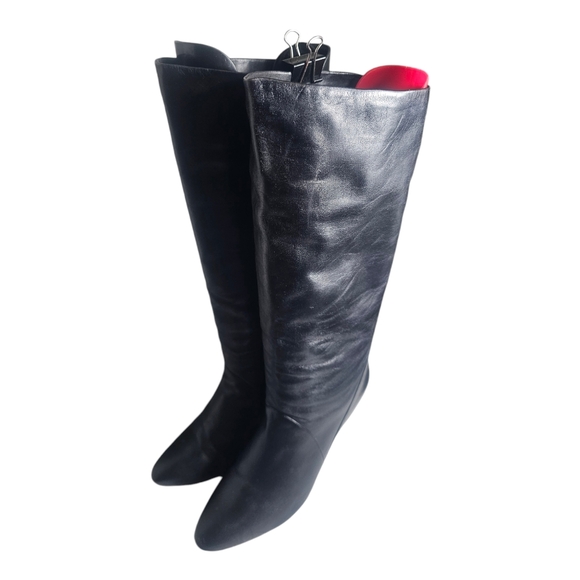 Vintage Hunt Club Pull On Boots Black Leather 8M - Picture 7 of 8